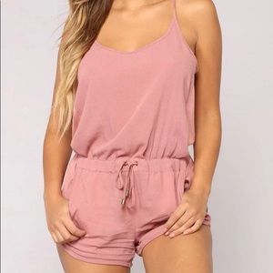 Fashion Nova Dusty Pink Romper